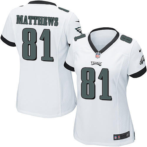 Women's Limited Jordan Matthews Nike Jersey White Road - #81 NFL Philadelphia Eagles